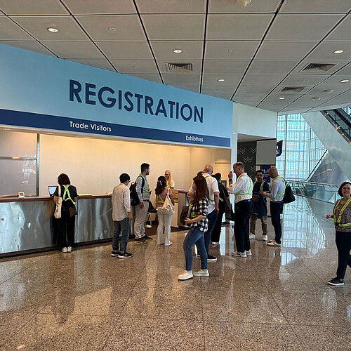 Suntec Singapore Convention & Exhibition Centre Entrance Hall with registration counter