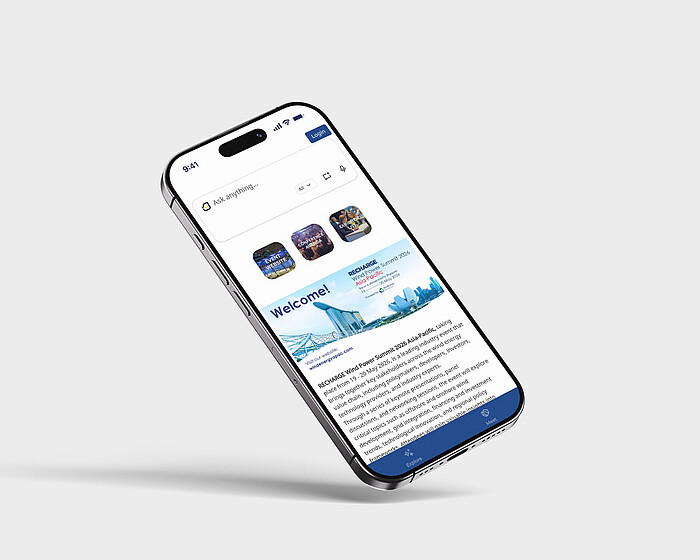 Mockup: Matchmaking app for RECHARGE Wind Power Summit 2026 Asia-Pacific