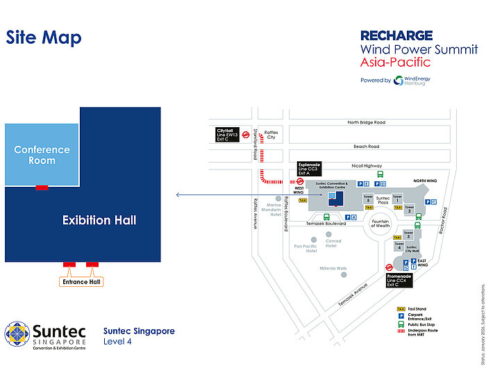Site Map RECHARGE Wind Power Summit Asia-Pacific 2026 powered by WindEnergy Hamburg