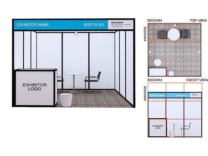 Rendering All-inclusive package 9 sqm | RECHARGE Wind Power Summit Asia-Pacific
