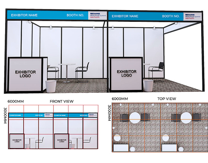 Rendering All-inclusive package 18 sqm | RECHARGE Wind Power Summit Asia-Pacific